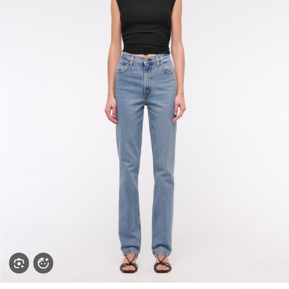 Abercrombie & Fitch 90s Straight Ultra High Rise Blue Jeans